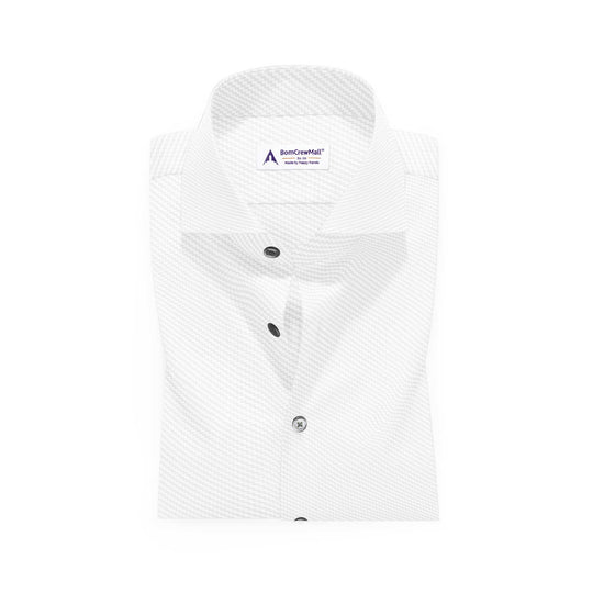 White in Dobby Print BT10067