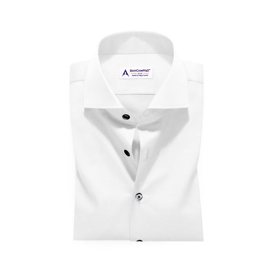 White in Dobby Print BT10060