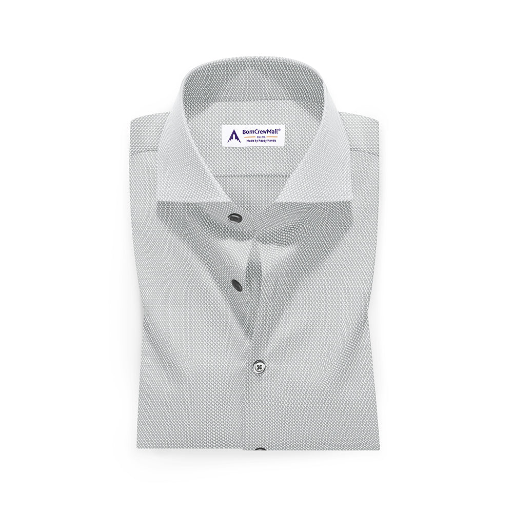 White n Gray in Dobby Print BT10071