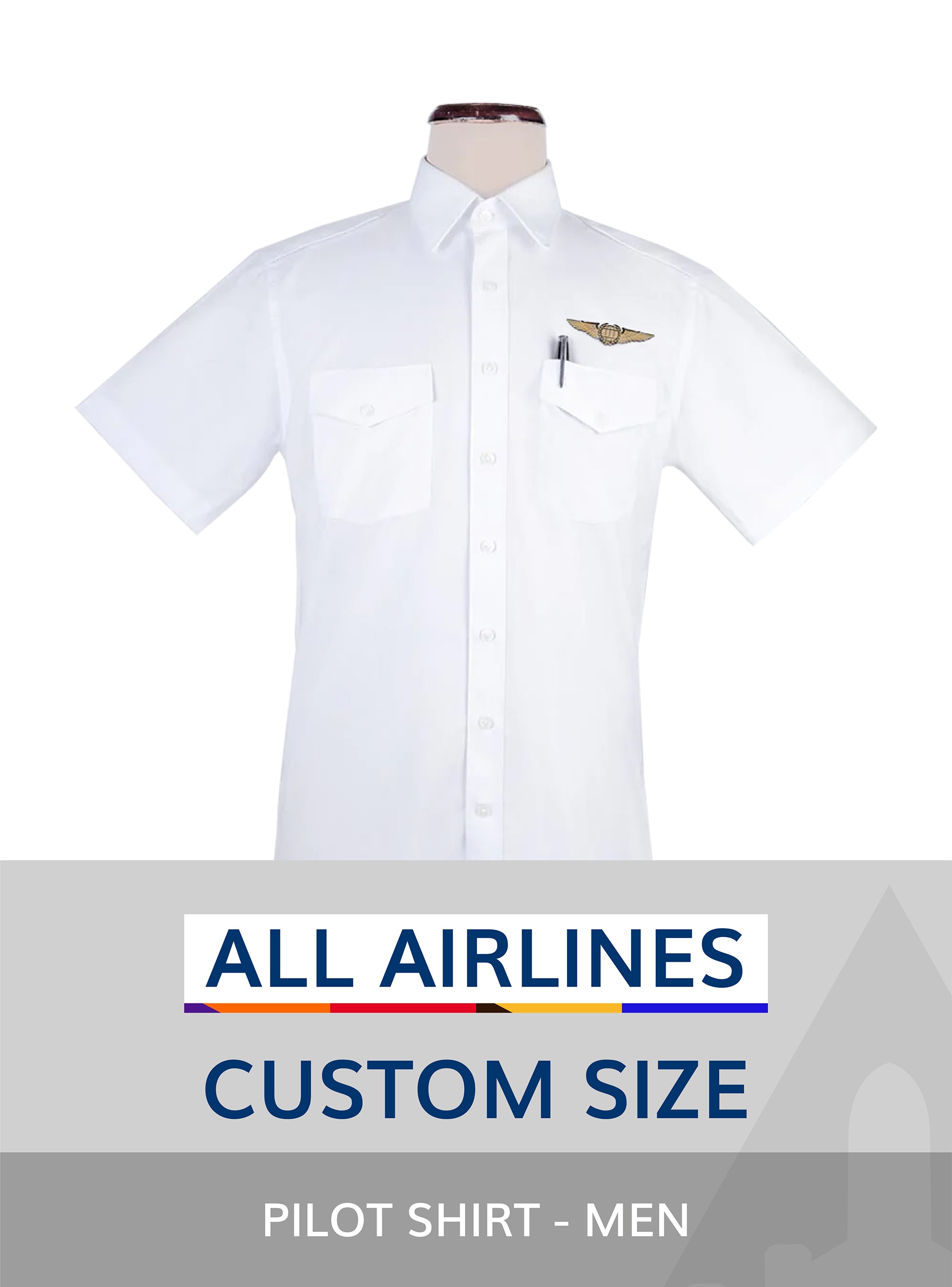 All Airlines custom size pilot shirt for men