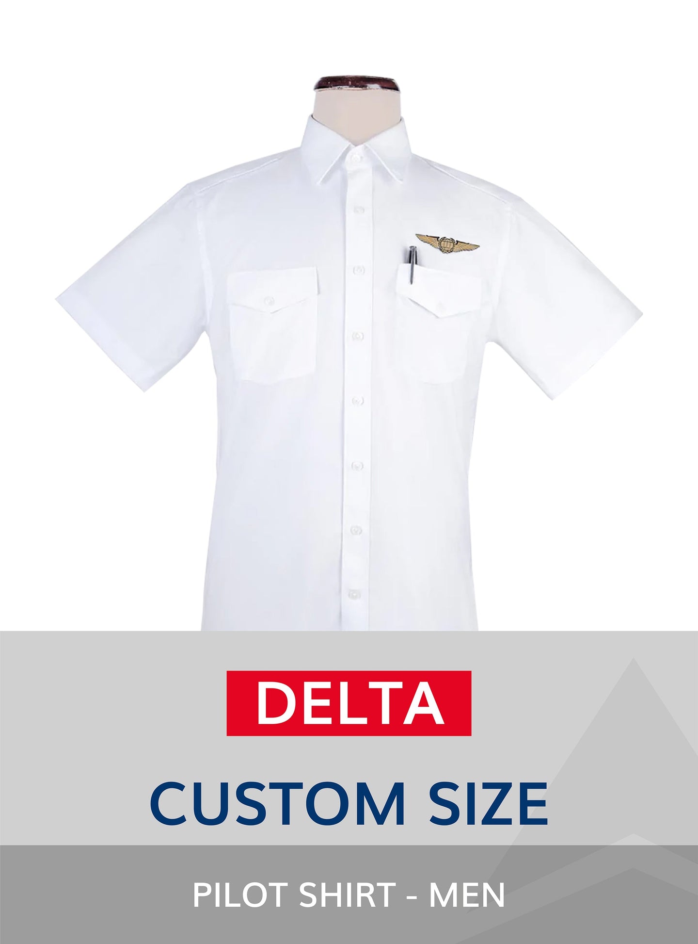 Delta Custom Size pilot shirt for Men