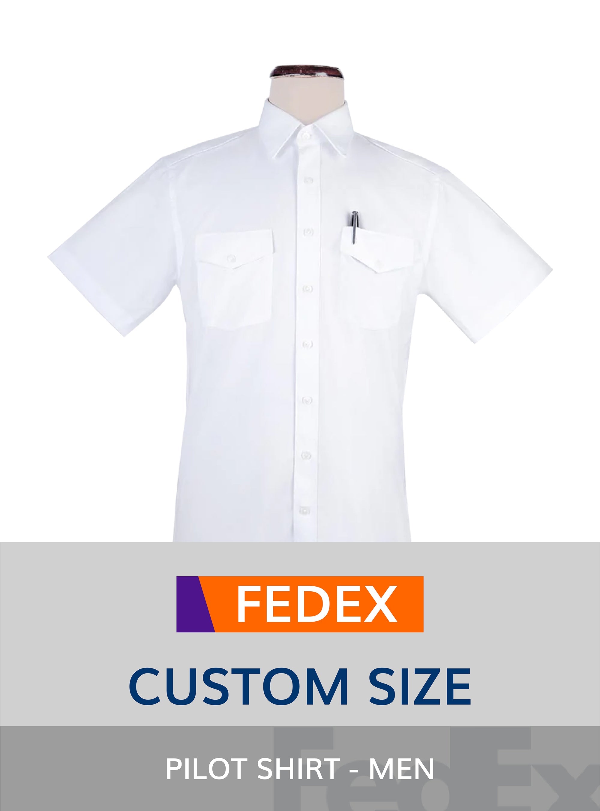 FEDEX Custom Size Pilot Shirt for Men