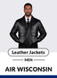 Air Wisconsin Uniform Leather Jackets Men
