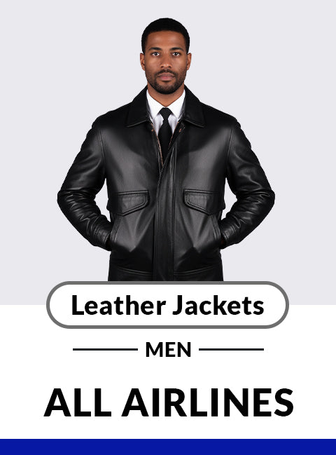 ALL AIRLINES UNIFORM LEATHER JACKETS MEN