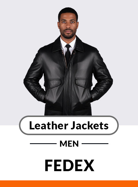 FedEx Uniform Leather Jackets Men