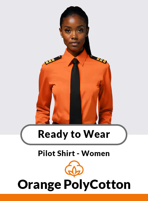 Orange Long Sleeve In-Stock Pilot Shirt – Women’s