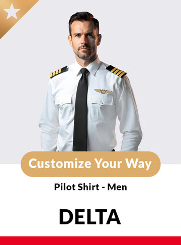 Delta Long Sleeve Custom Pilot Shirt – Men’s