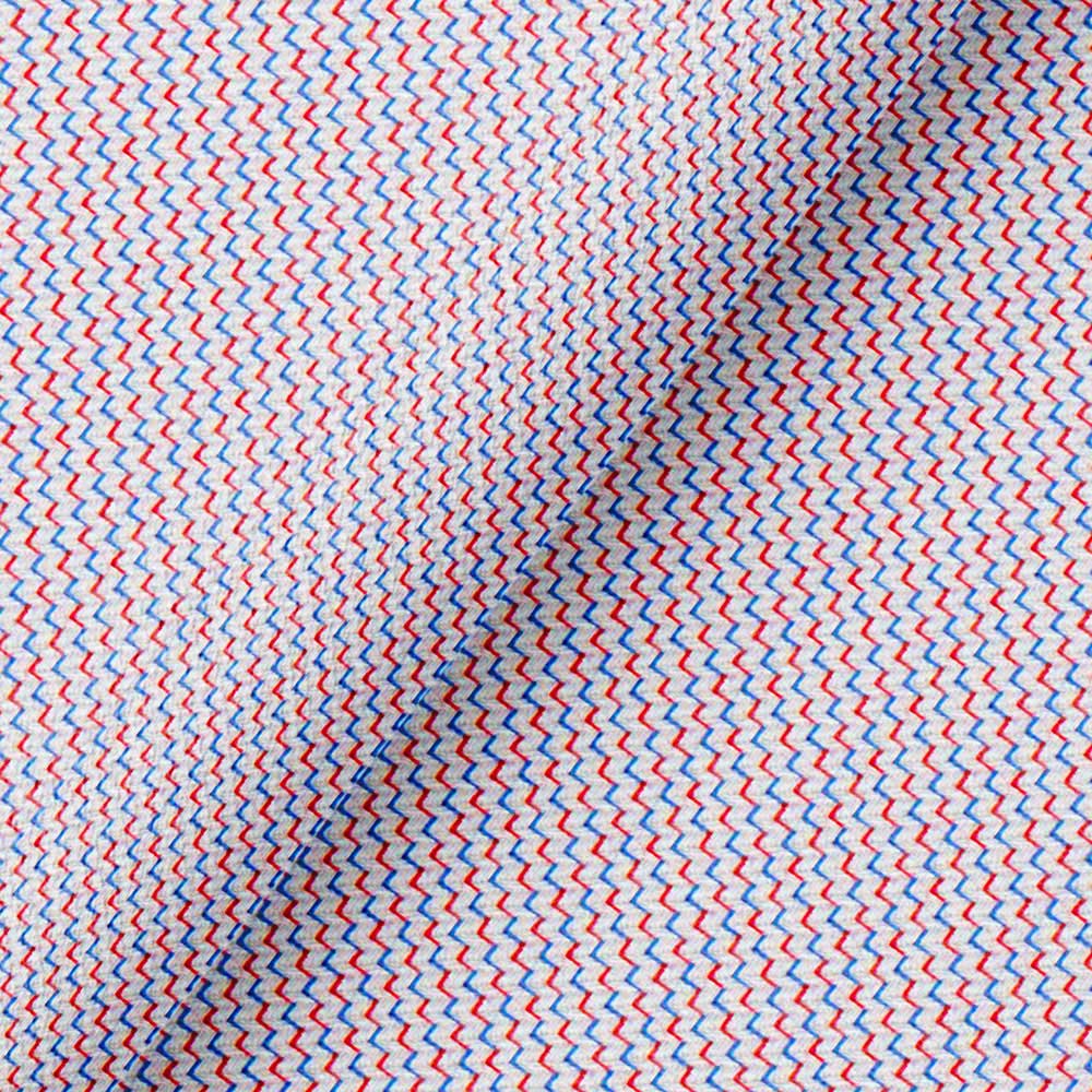 Multi Red Blue n White in Dobby Print BT100261