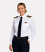 Women's Long Sleeve Pilot Shirt - White - Tailored