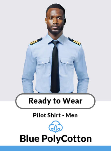 Blue Long Sleeve In-Stock Pilot Shirt – Men’s