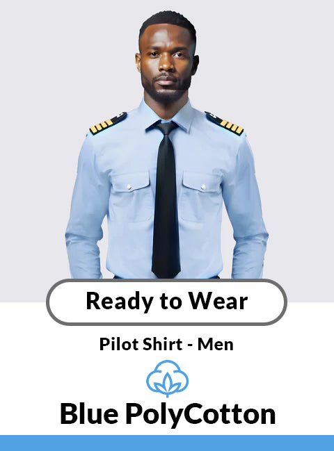 Blue Long Sleeve In-Stock Pilot Shirt – Men’s