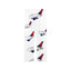 Image displays white pants with Delta airplane design