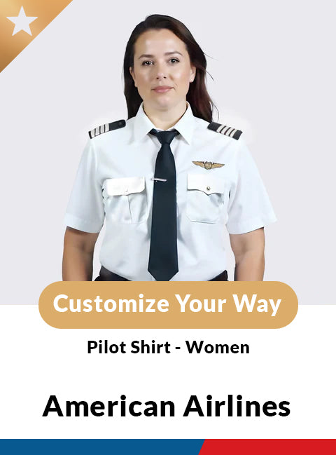 American Airlines Short Sleeve Custom Women's Pilot Shirt