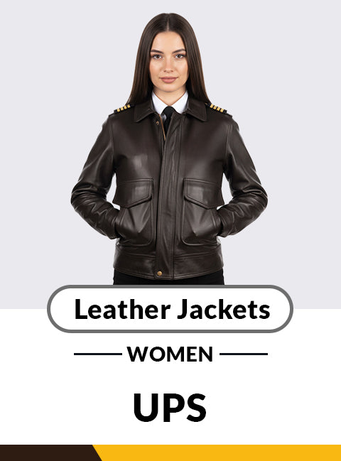 UPS Brown Uniform Leather Jackets Women