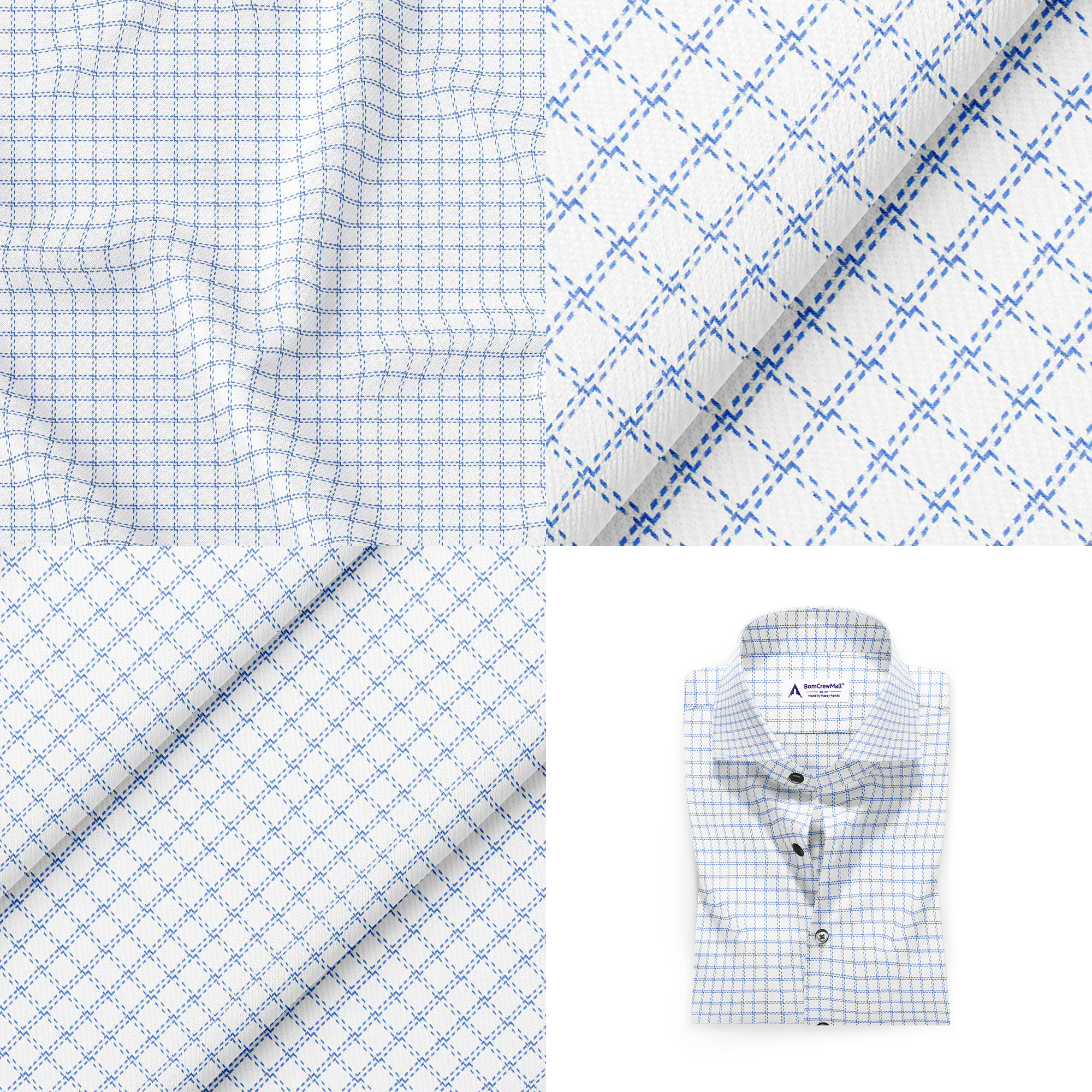 White n Blue in Stripes BT100234