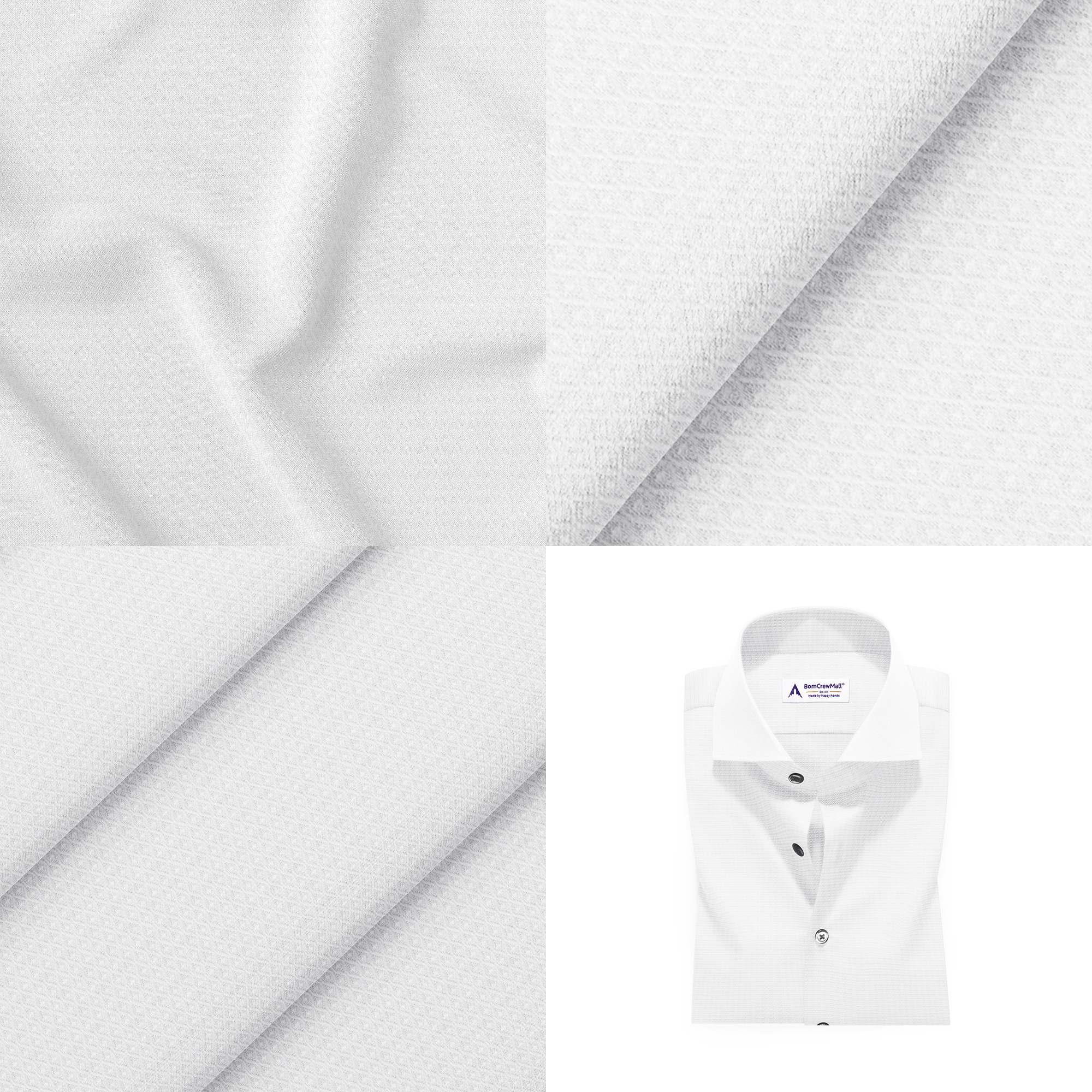 White in Dobby Print BT10062