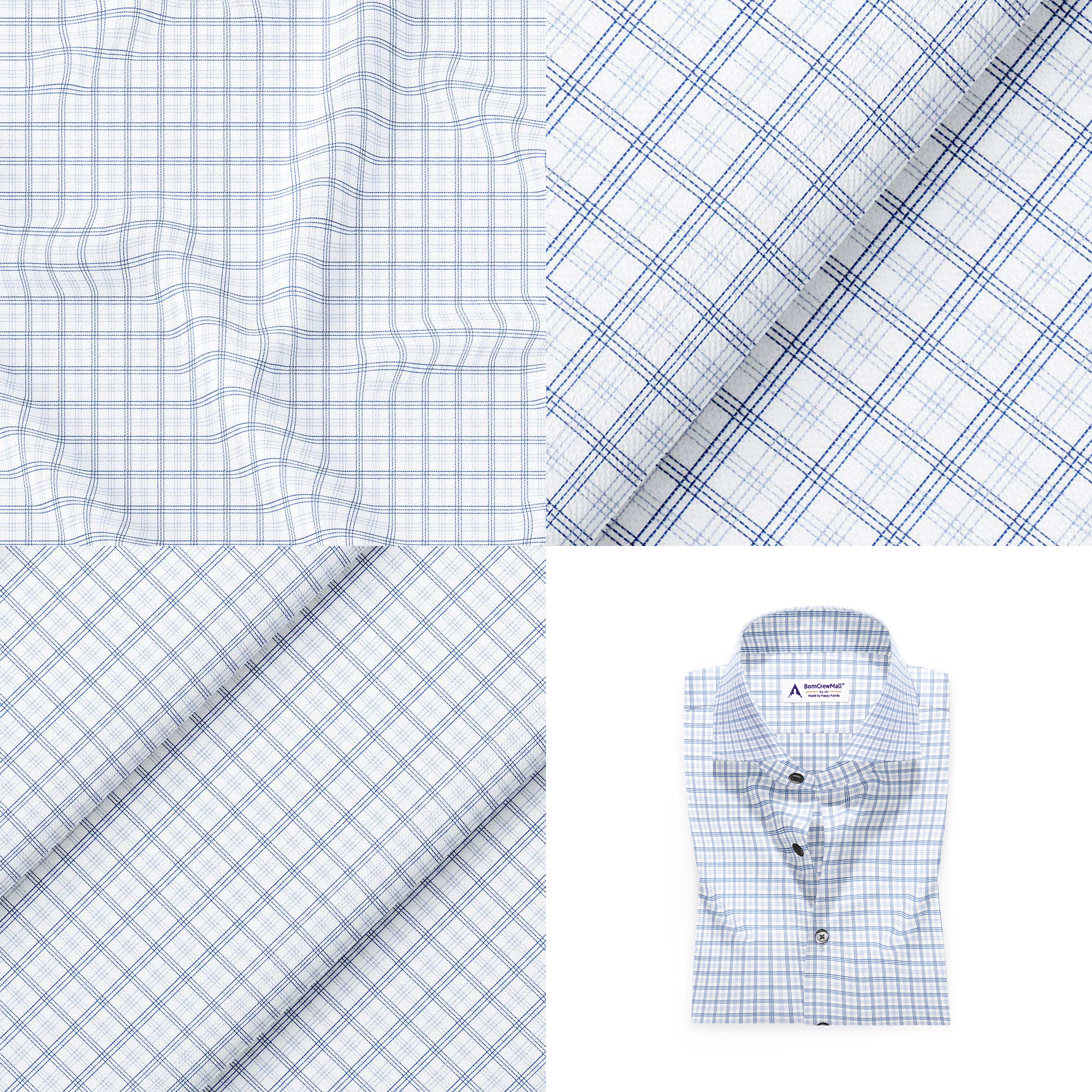 White n Blue in Stripes BT100230