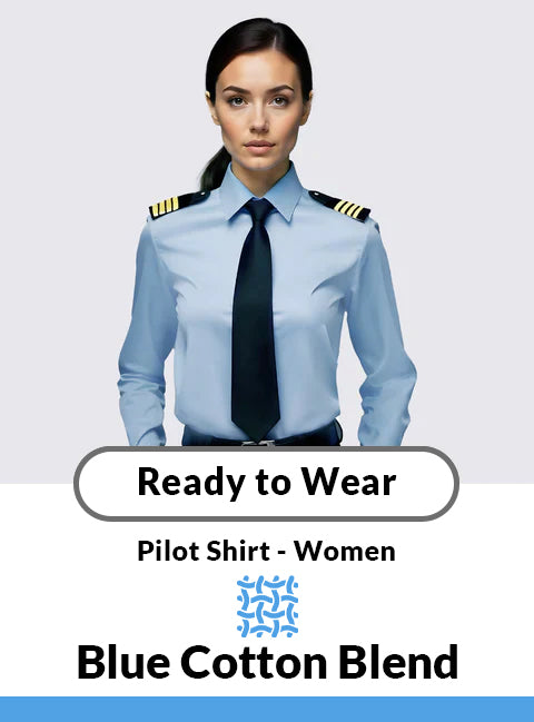 Blue Long Sleeve In-Stock Miami Pilot Shirt – Women’s