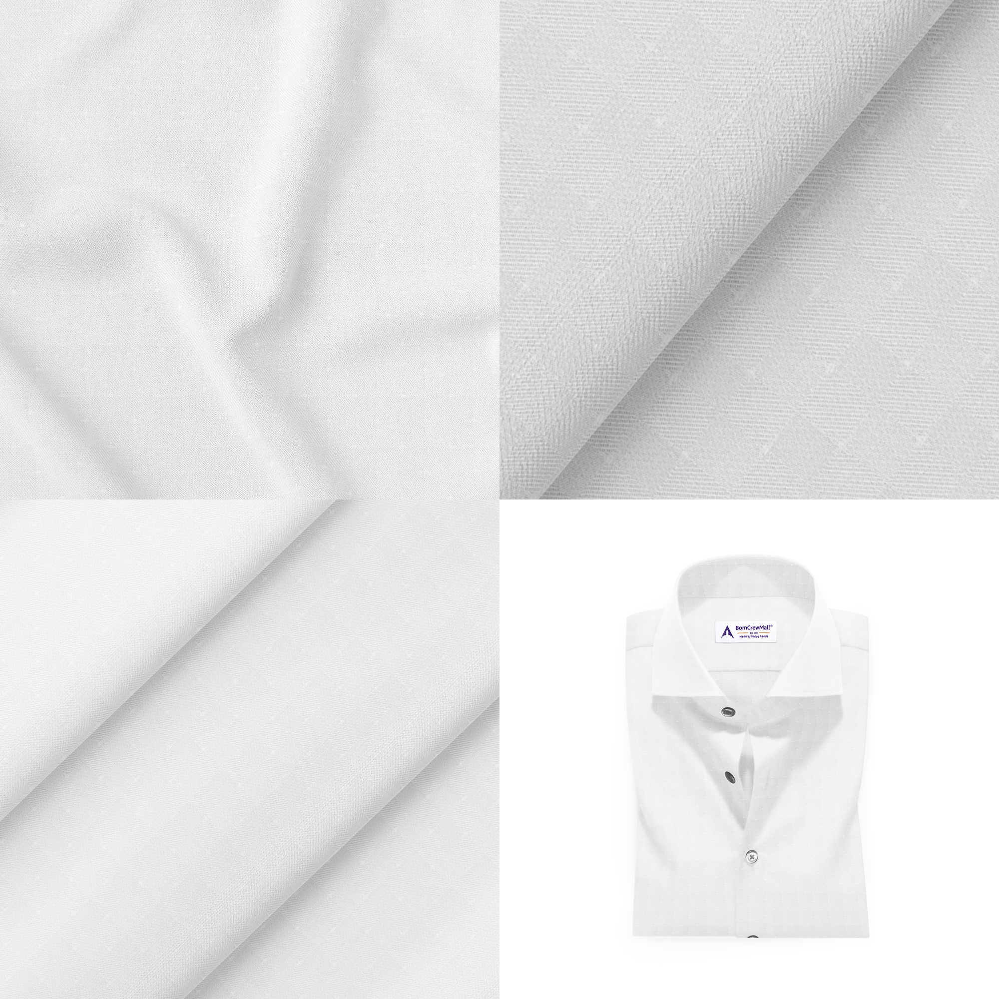 White in Dobby Print BT10059