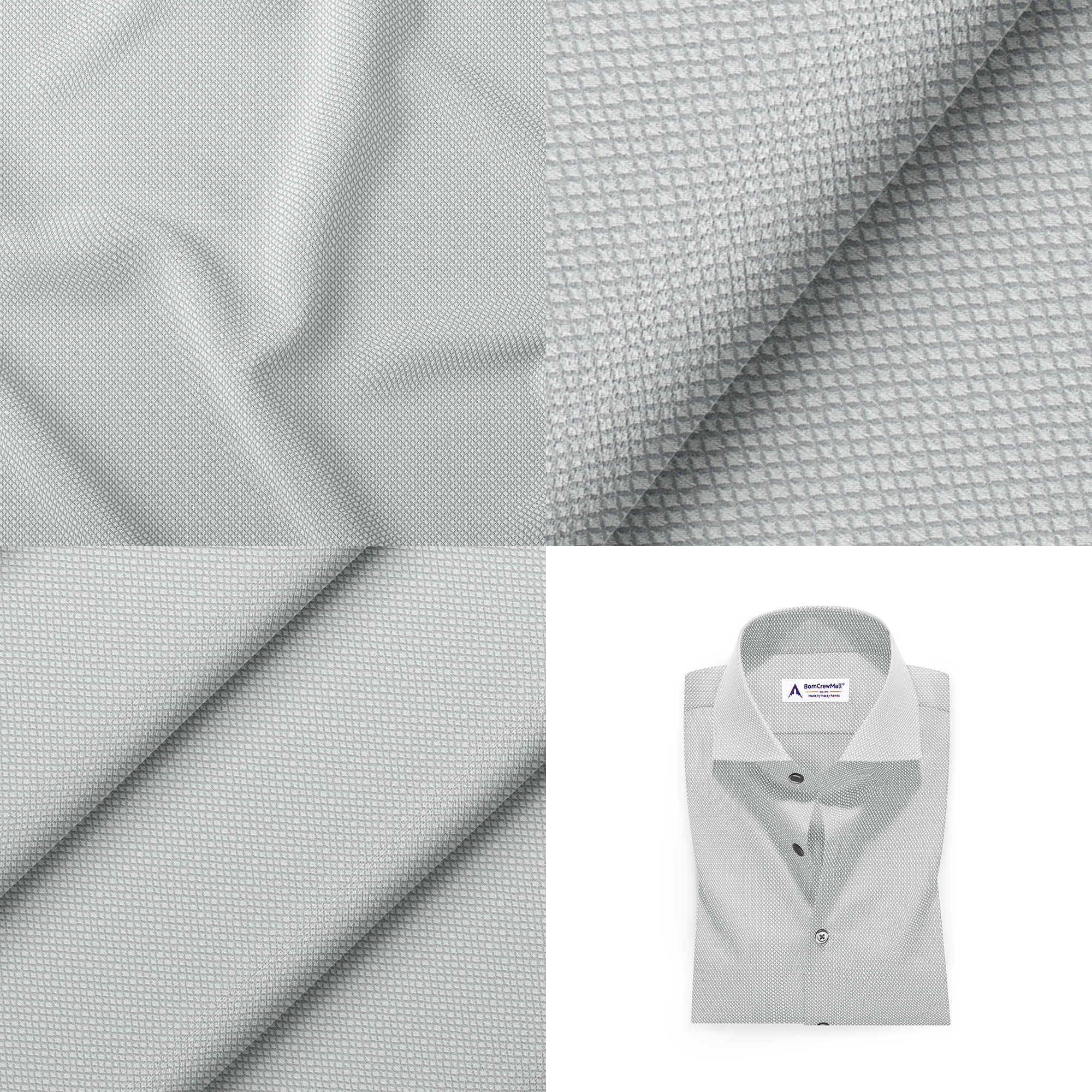 White n Gray in Dobby Print BT10071