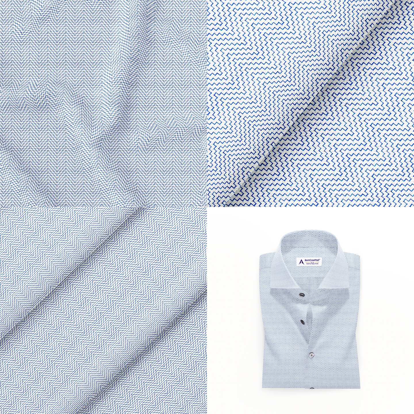 Blue n White in Dobby Print BT100237