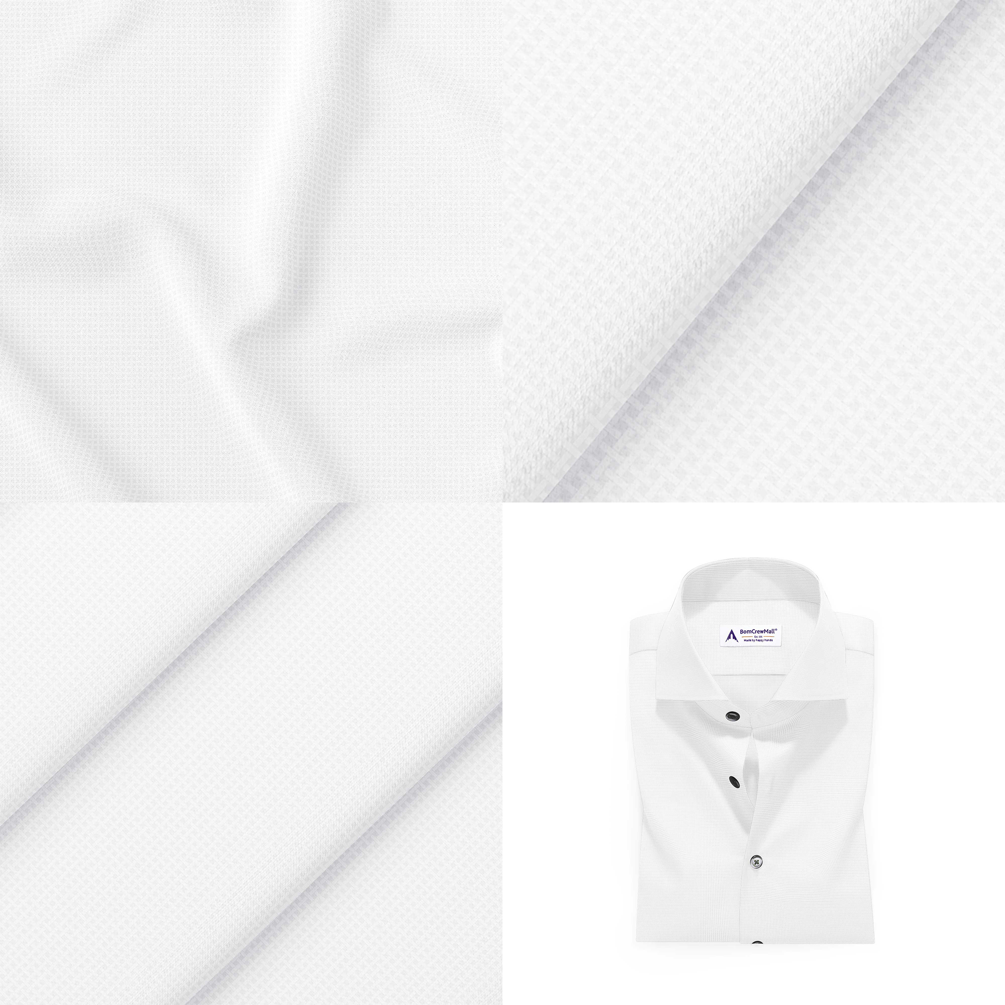 White in Dobby Print BT10063