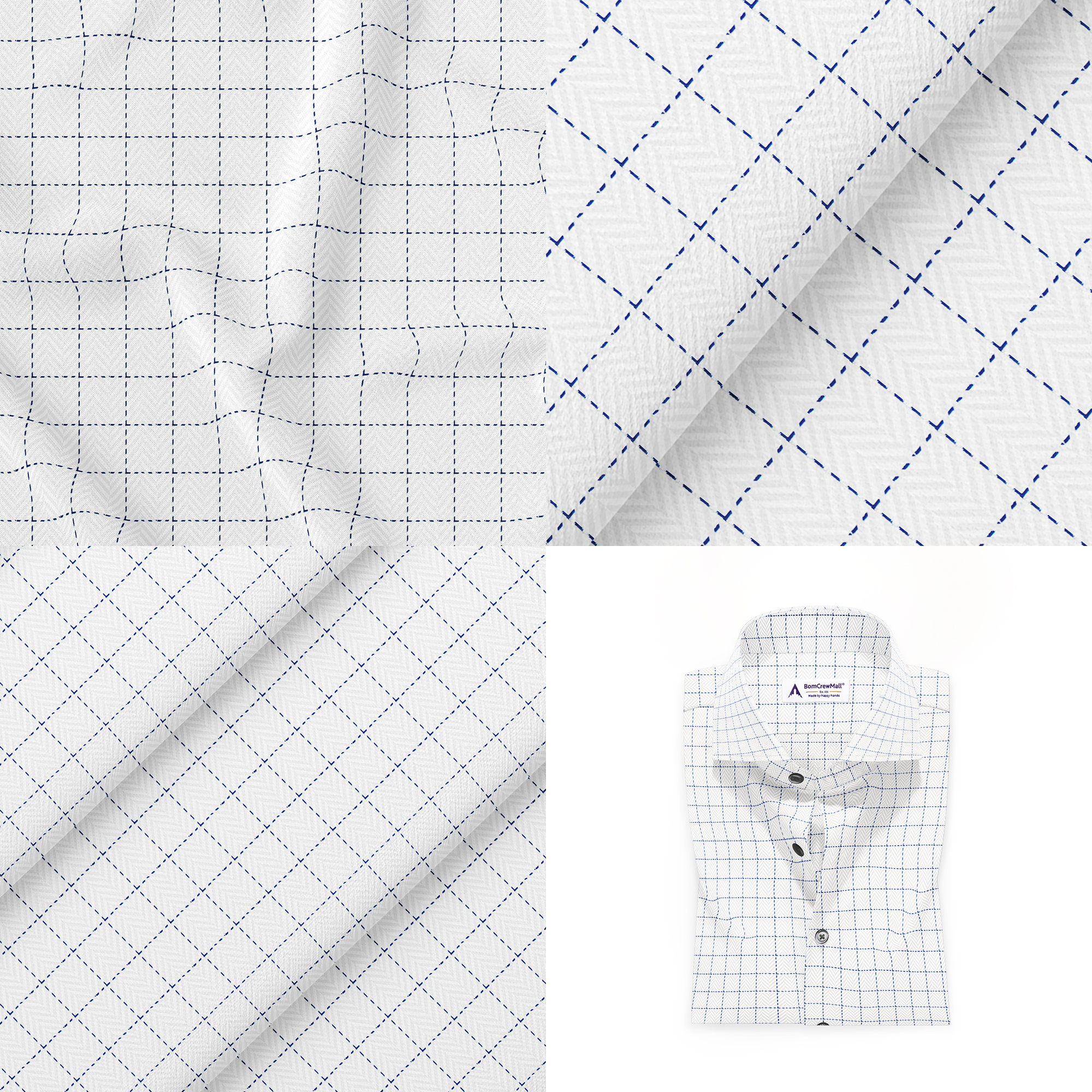 White n Blue in Stripes BT100242