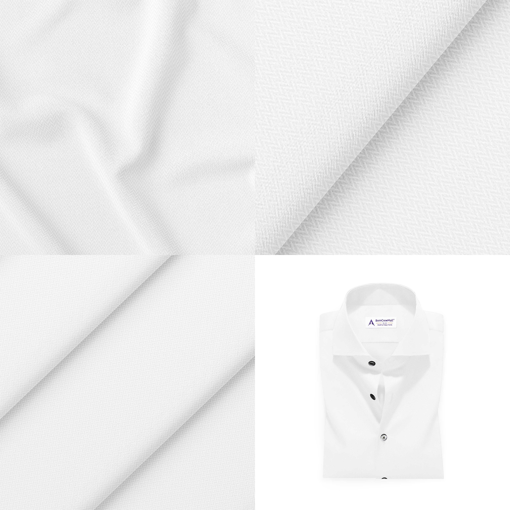 White in Dobby Print BT10079