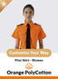Custom Short Sleeve Orange Pilot Shirt – Women’s