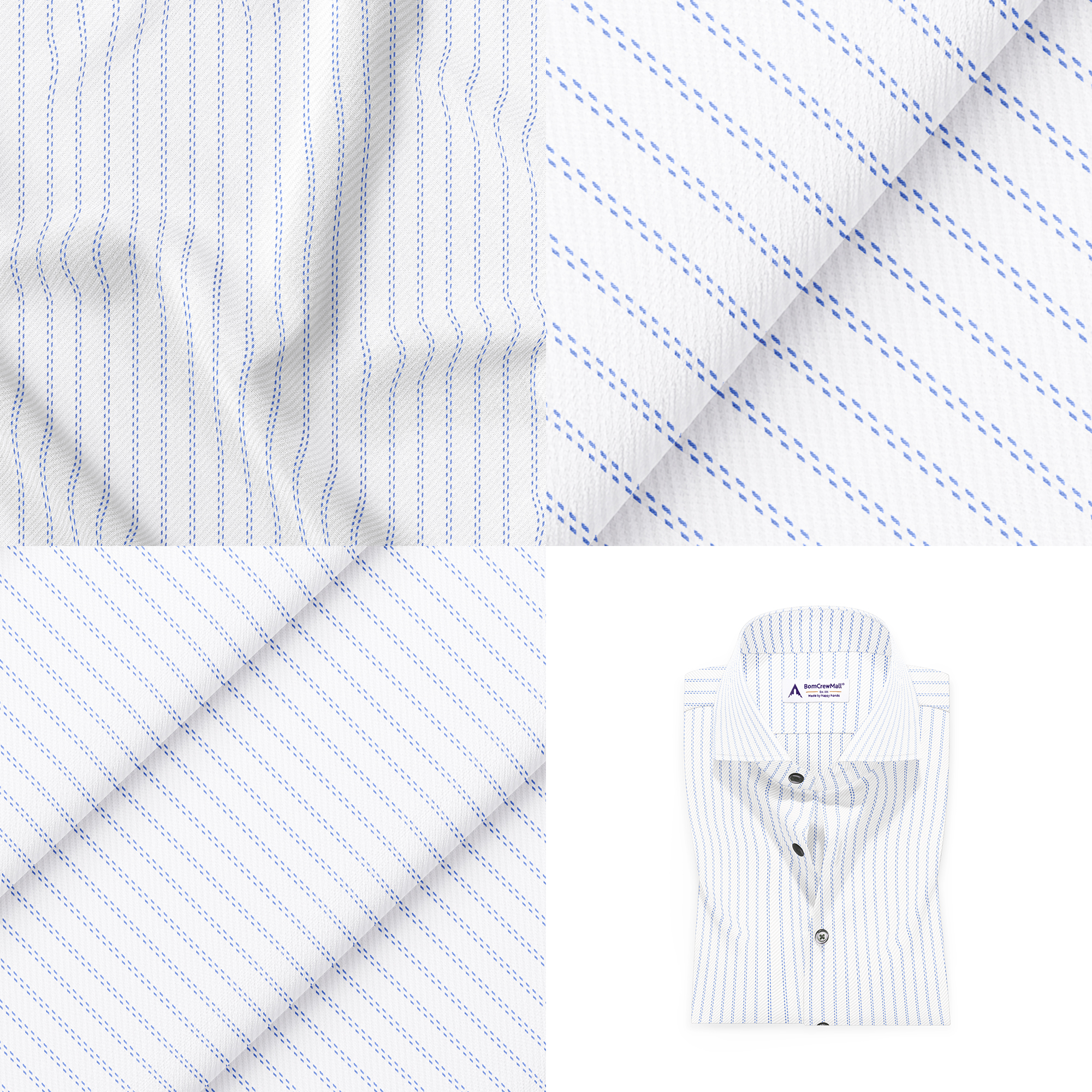 White n Blue in Stripes BT100258