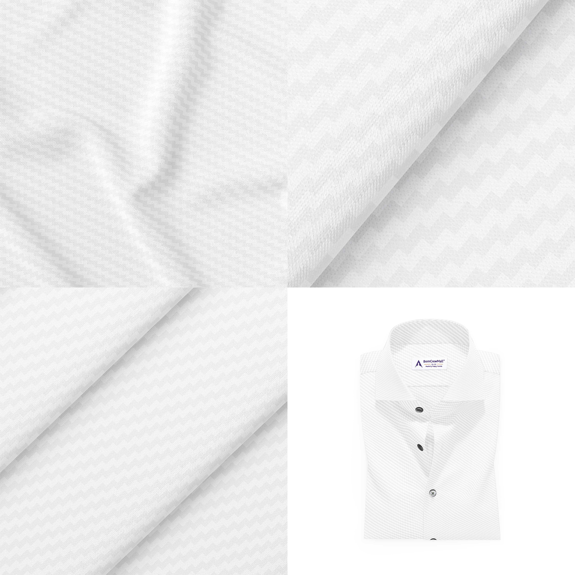 White in Dobby Print BT10067