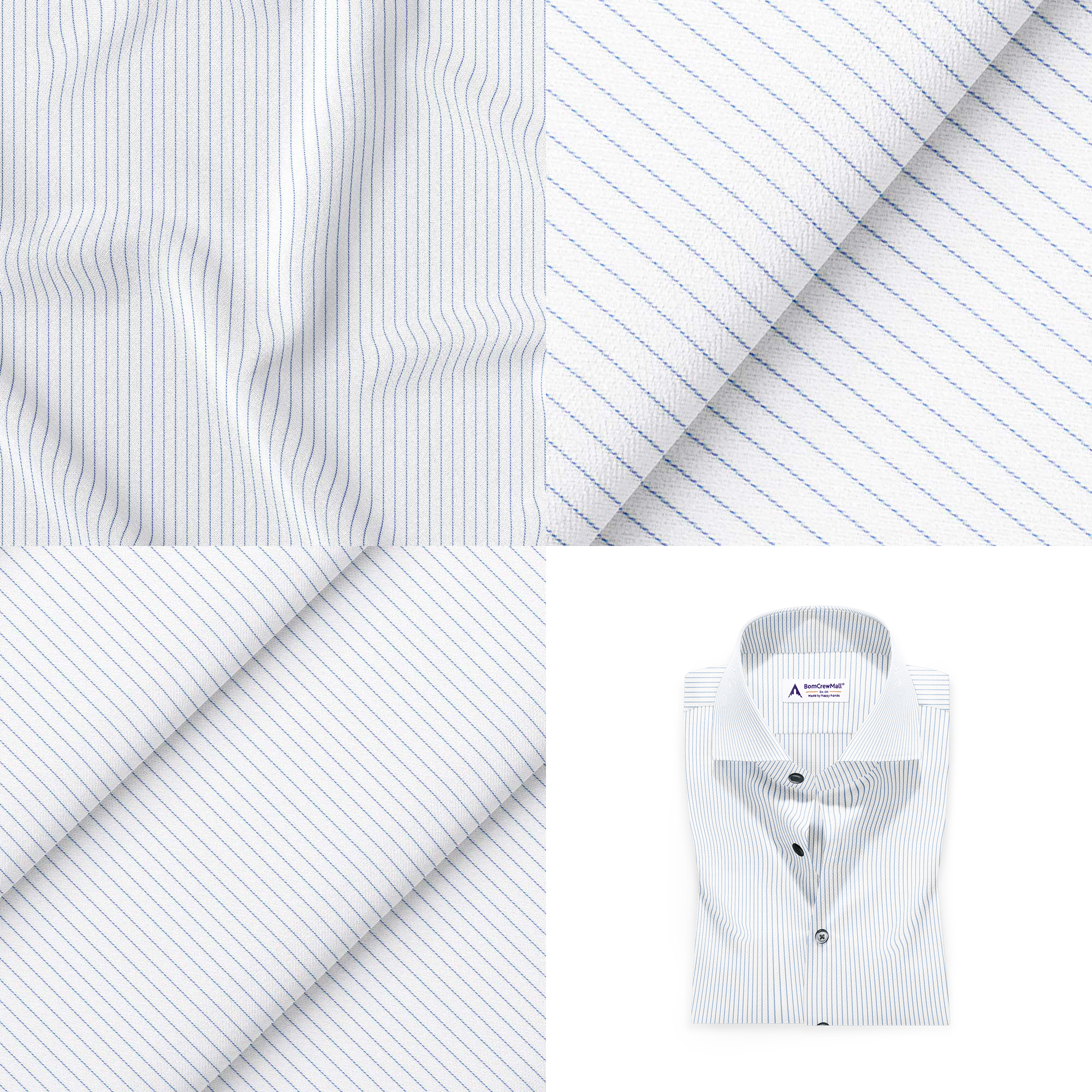 White n Blue in Stripes BT100225