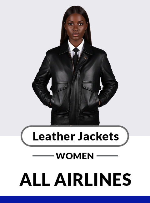 ALL AIRLINES UNIFORM LEATHER JACKETS WOMEN