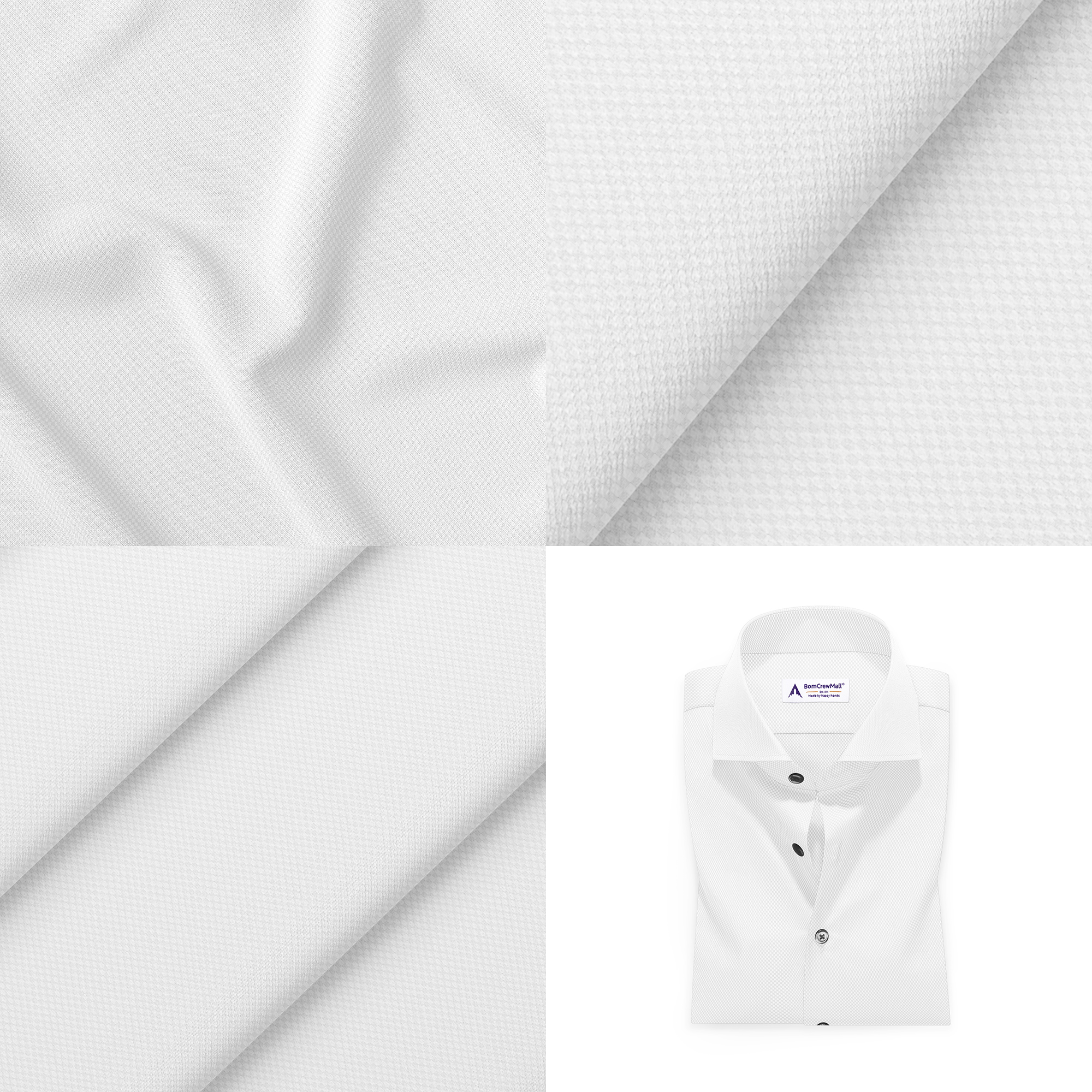 White in Dobby Print BT10061