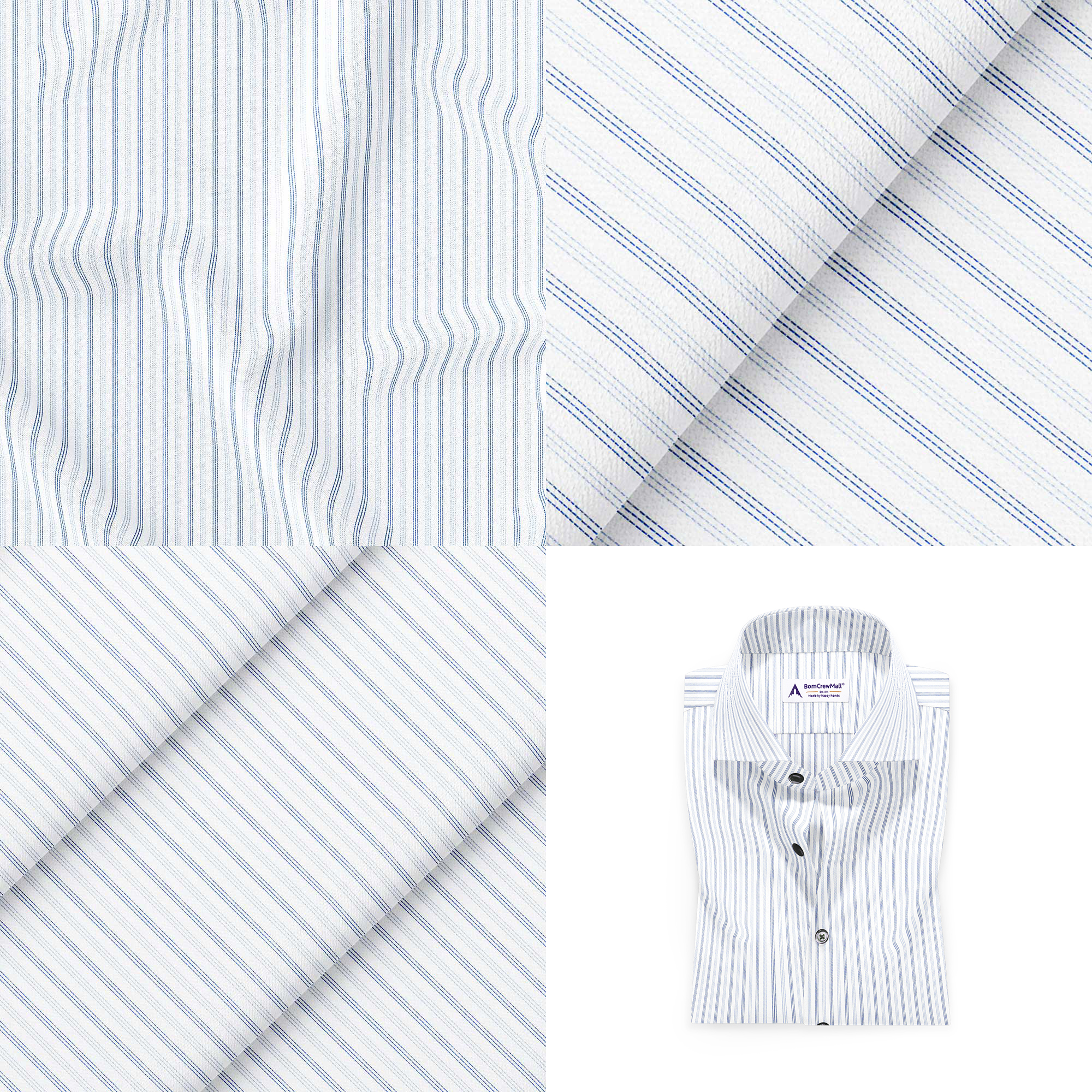 WHITE N BLUE IN STRIPES BT100231