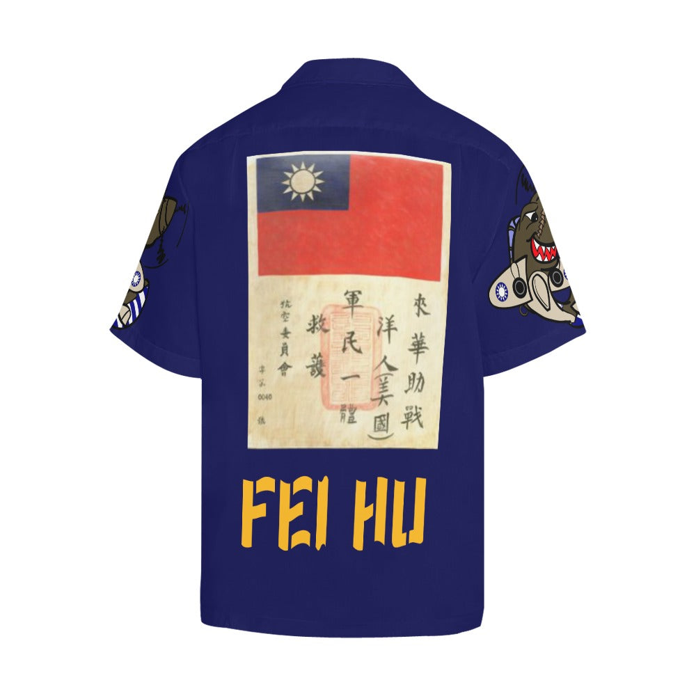 Purple Flying Tiger Hawaiian Shirts