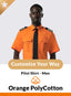 Custom Short Sleeve Orange Pilot Shirt – Men’s