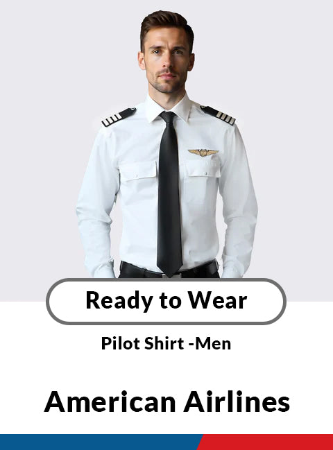 American Airlines Long Sleeve Standard Pilot Shirt – Men’s