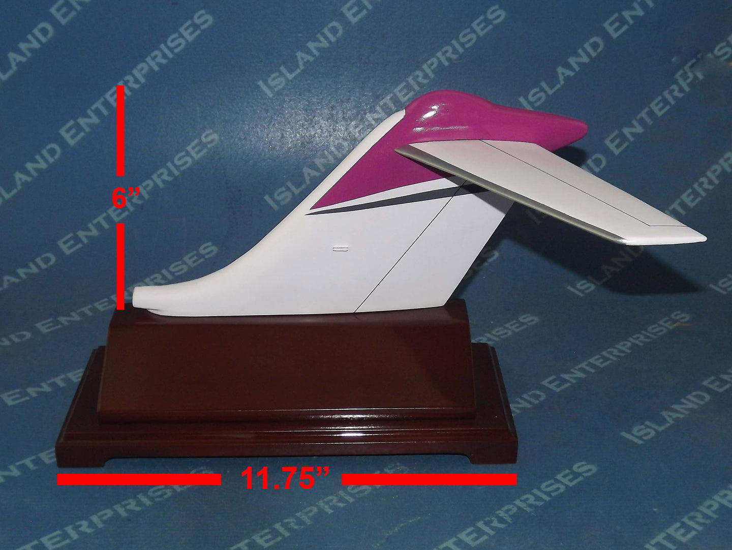 6in Global 6000 Desktop plus stand with size