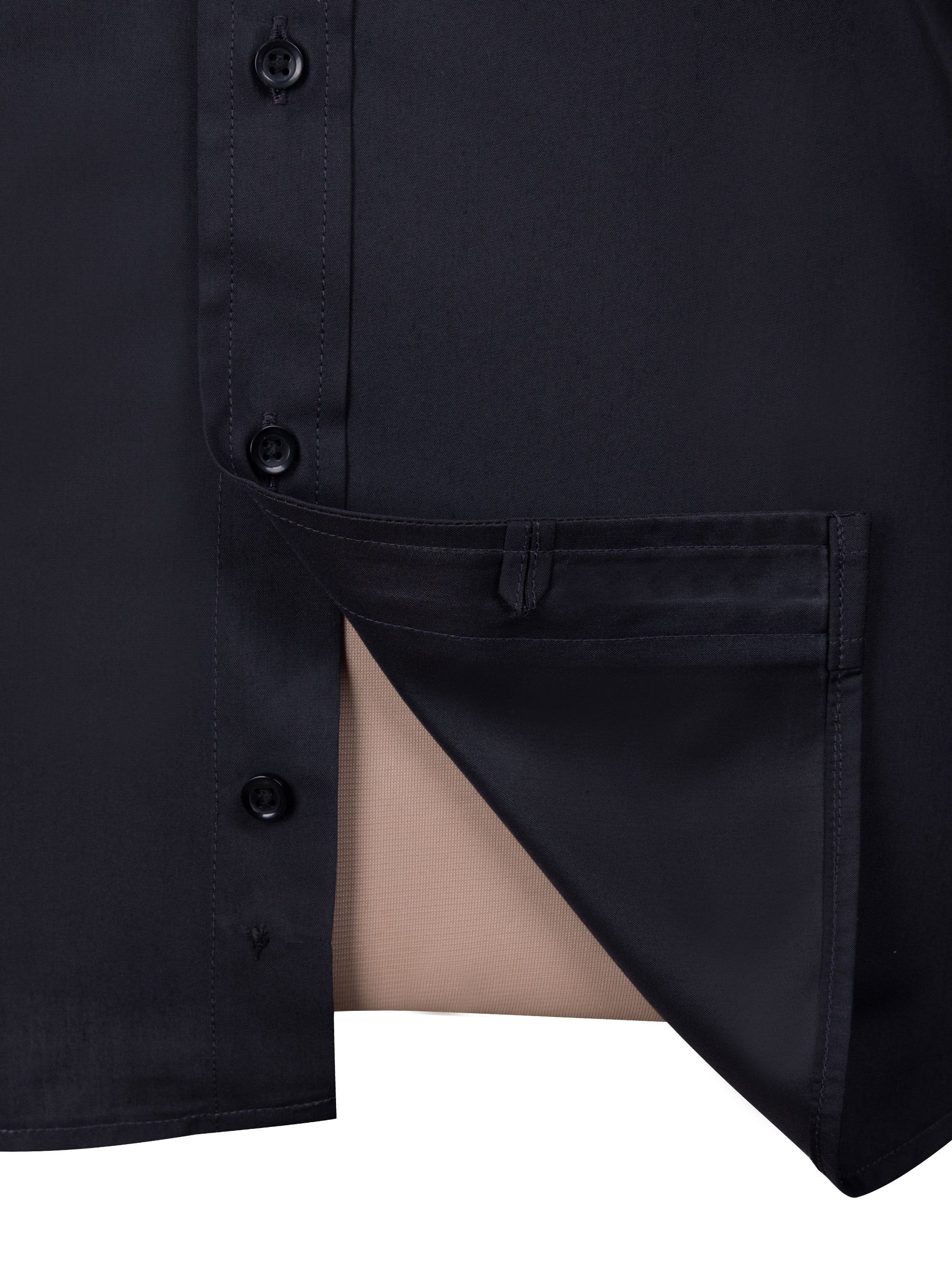 Custom Long Sleeve Black Pilot Shirt – Men’s