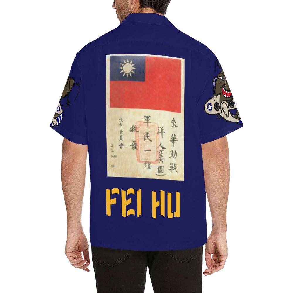 Purple Flying Tiger Hawaiian Shirts