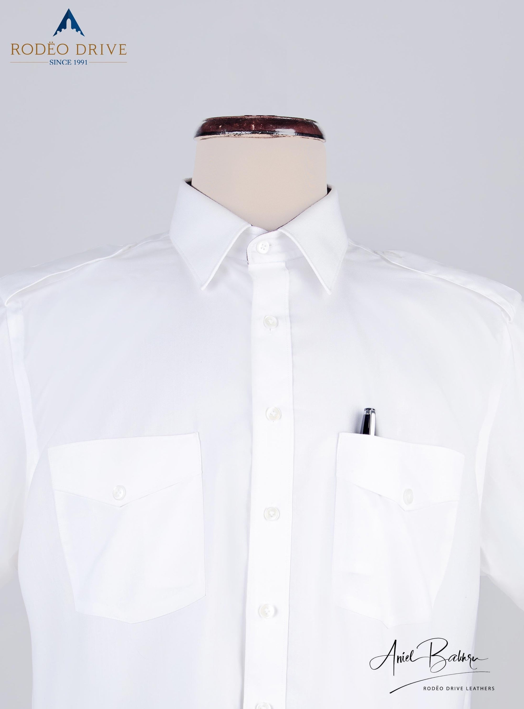 Front image of Custom Pilot Shirt Men