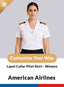 American Airlines Custom Lapel Collar Women's Short Sleeve Shirt