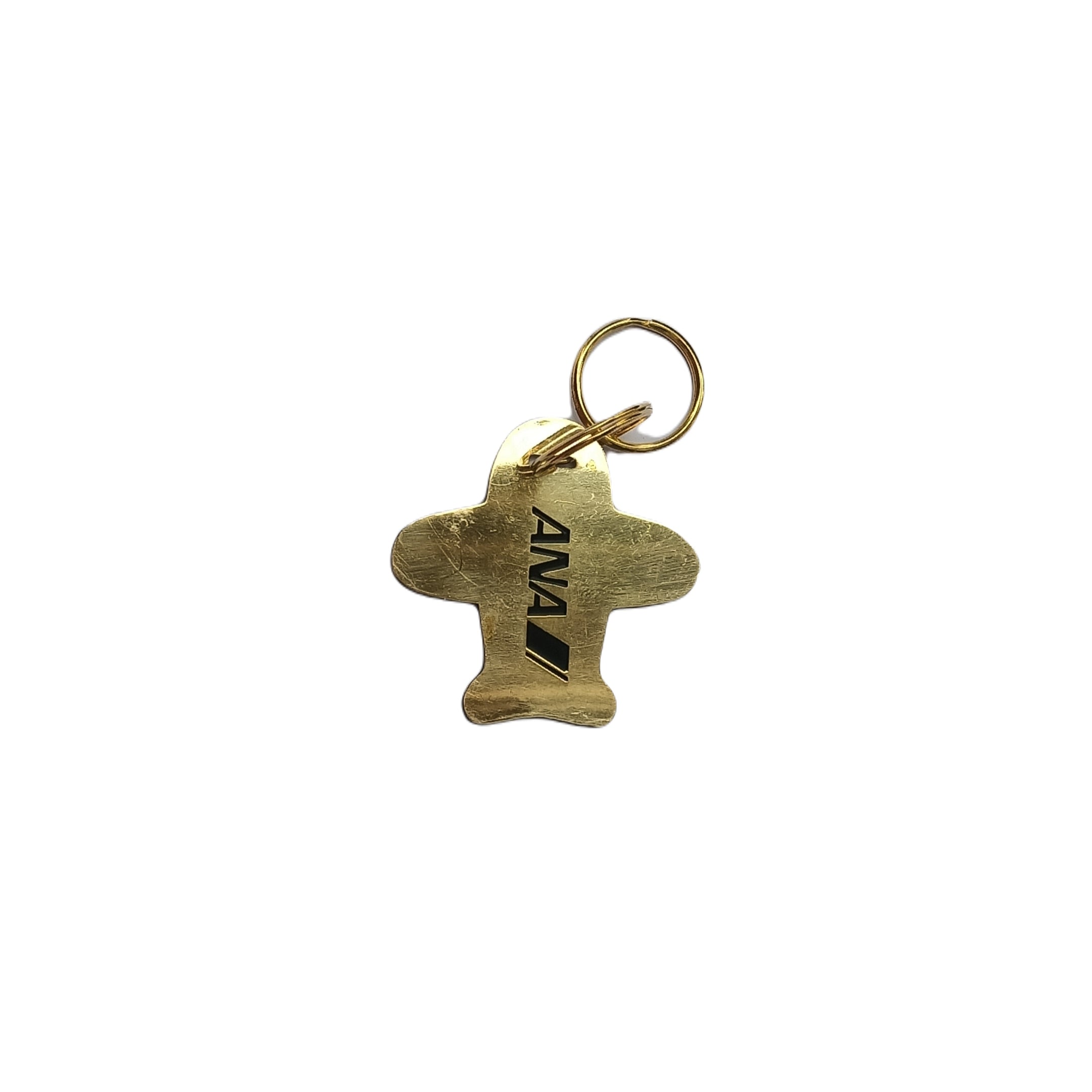 AIRPLANE ANA BRASS TAG GOLDEN