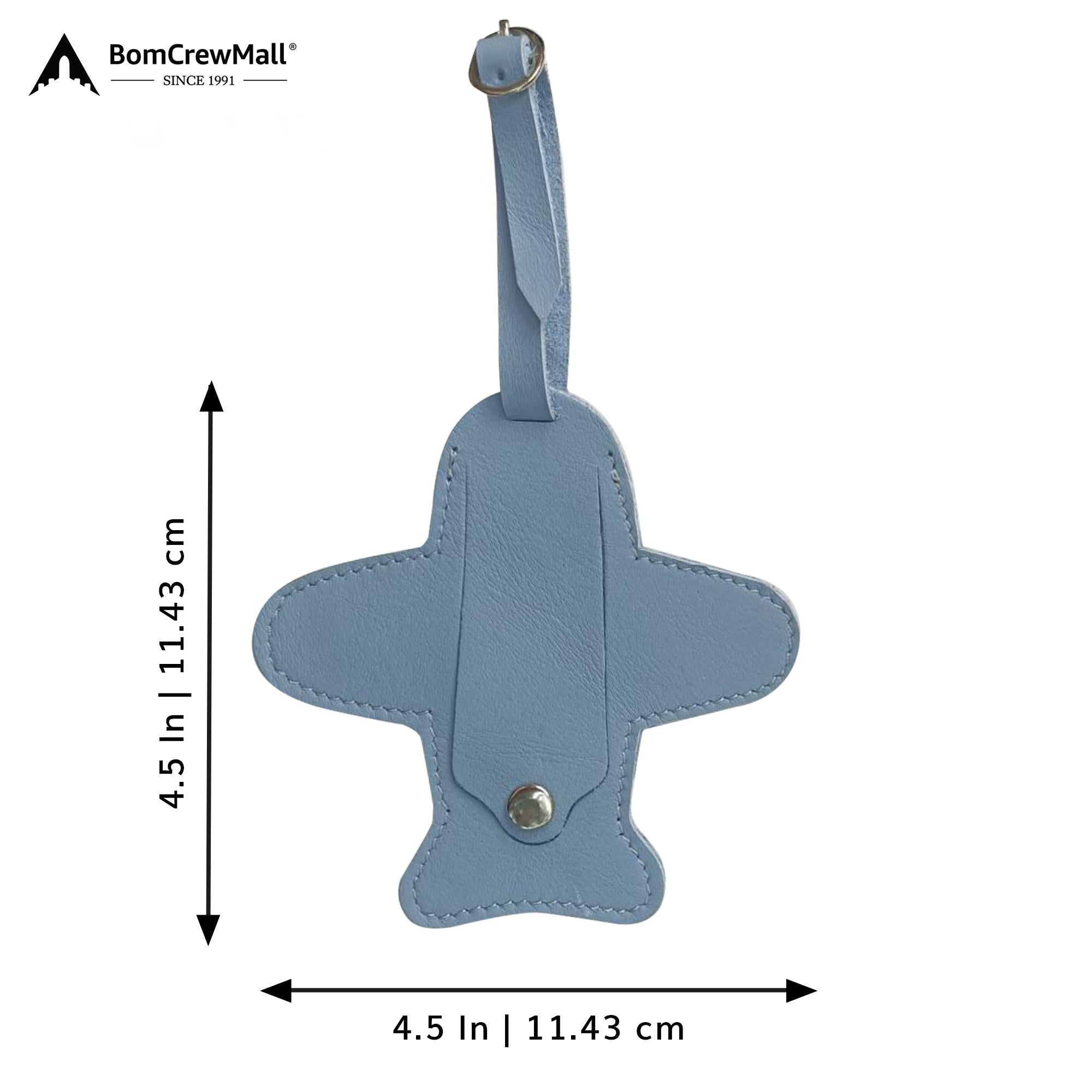 AIRPLANE LEATHER BAG TAG - BIG SKY BLUE