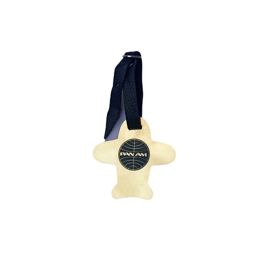 AIRPLANE PANAM BRASS TAG GOLDEN