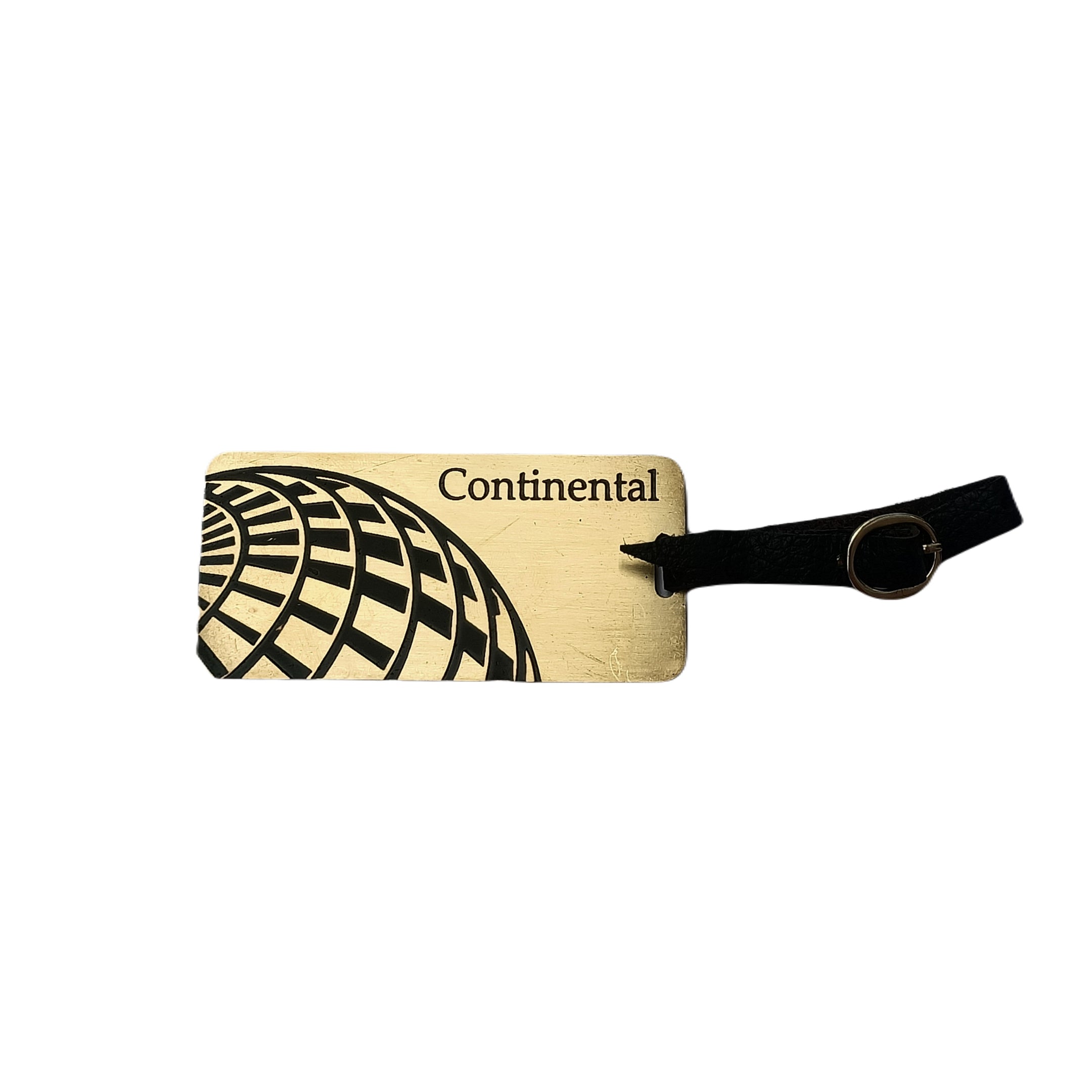 CONTINENTAL BRASS TAG RECTANGLE GOLDEN