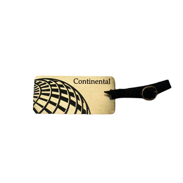 CONTINENTAL BRASS TAG RECTANGLE GOLDEN