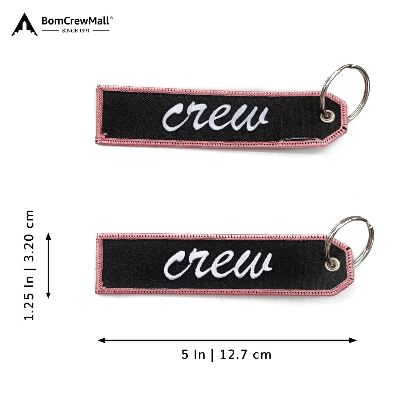 CREW EMBROIDERY BAG TAG-BLACK