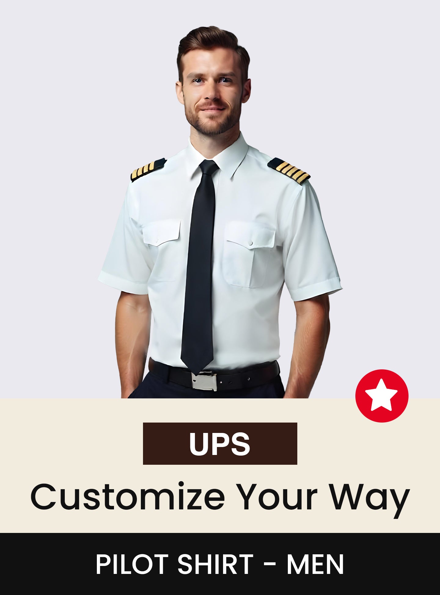 UPS-Custom Pilot Shirt Men